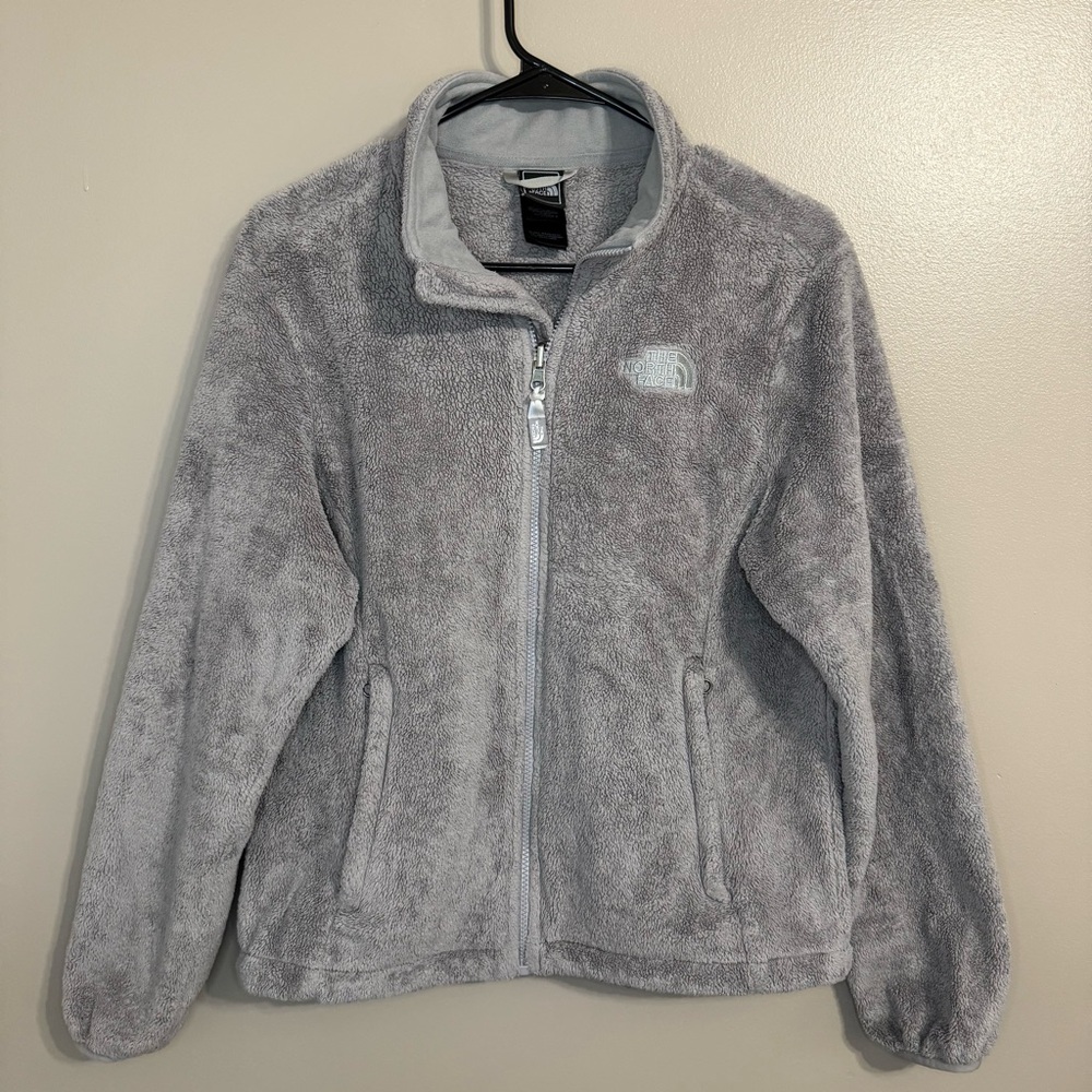 The North Face Light‎ Gray Plush Full-Zip Fleece Jacket Style AAHY Women's M